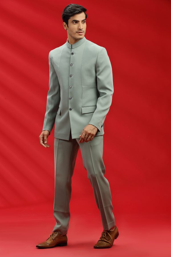 Mint Green Boomario Bandhgala Set